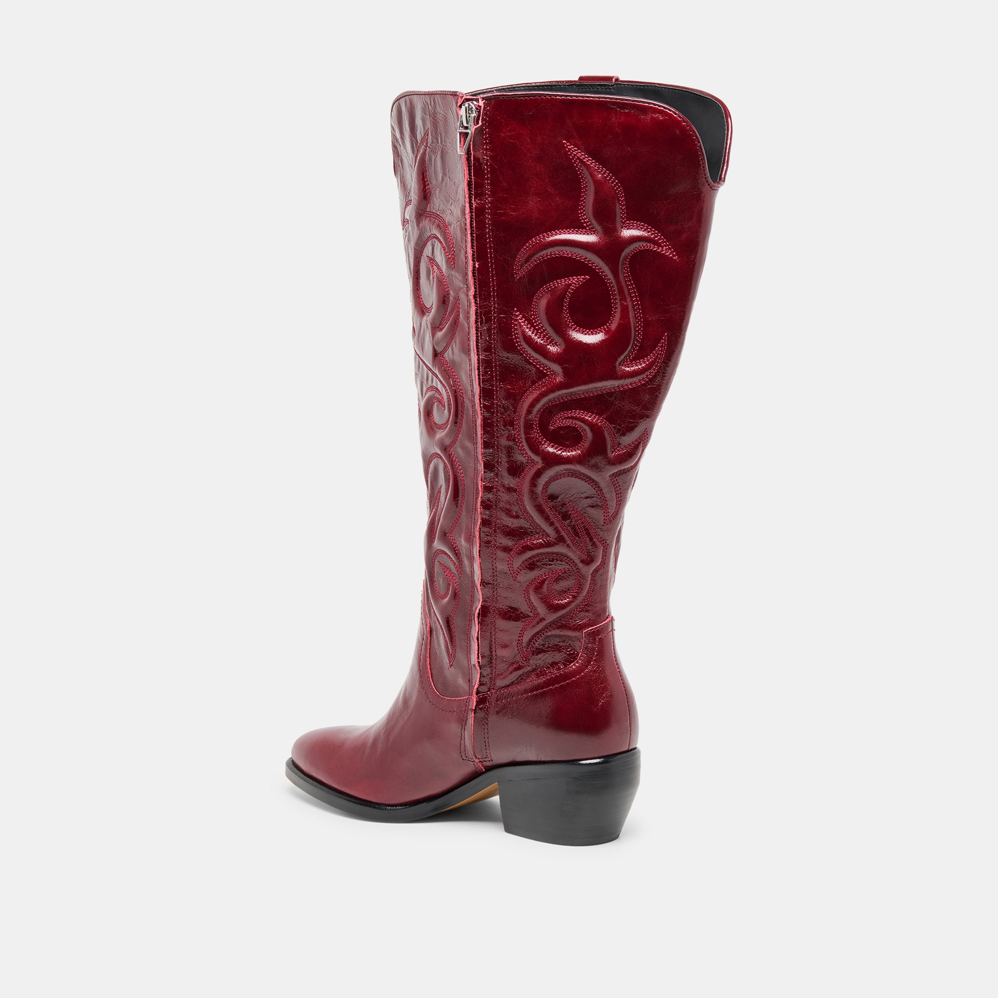 MIRLA EXTRA WIDE CALF BOOTS OXBLOOD LEATHER