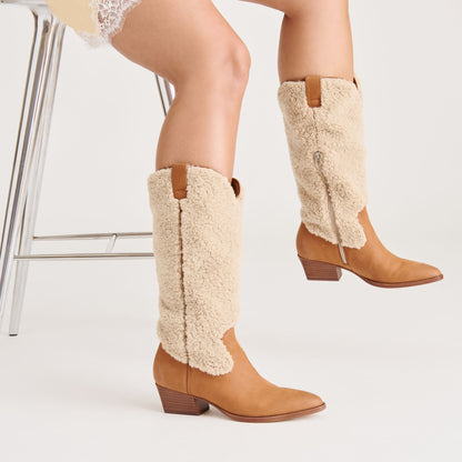 MYKEL PLUSH BOOTS CARAMEL NUBUCK