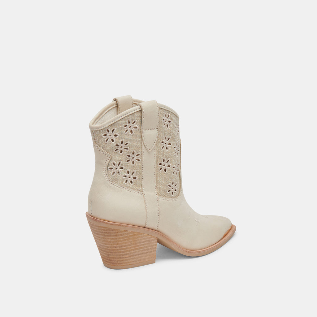 NASHE BOOTIES OATMEAL FLORAL EYELET - image 5
