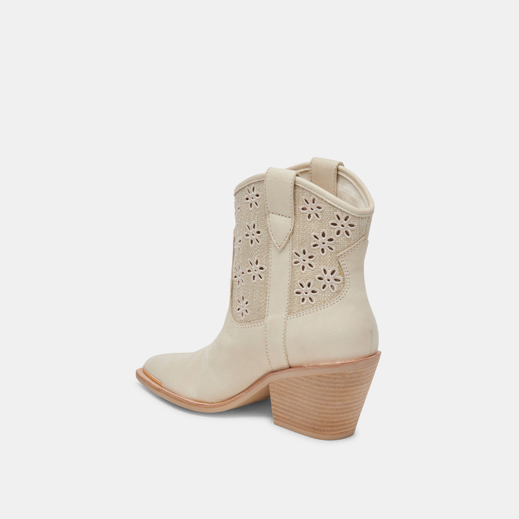 NASHE BOOTIES OATMEAL FLORAL EYELET - image 8