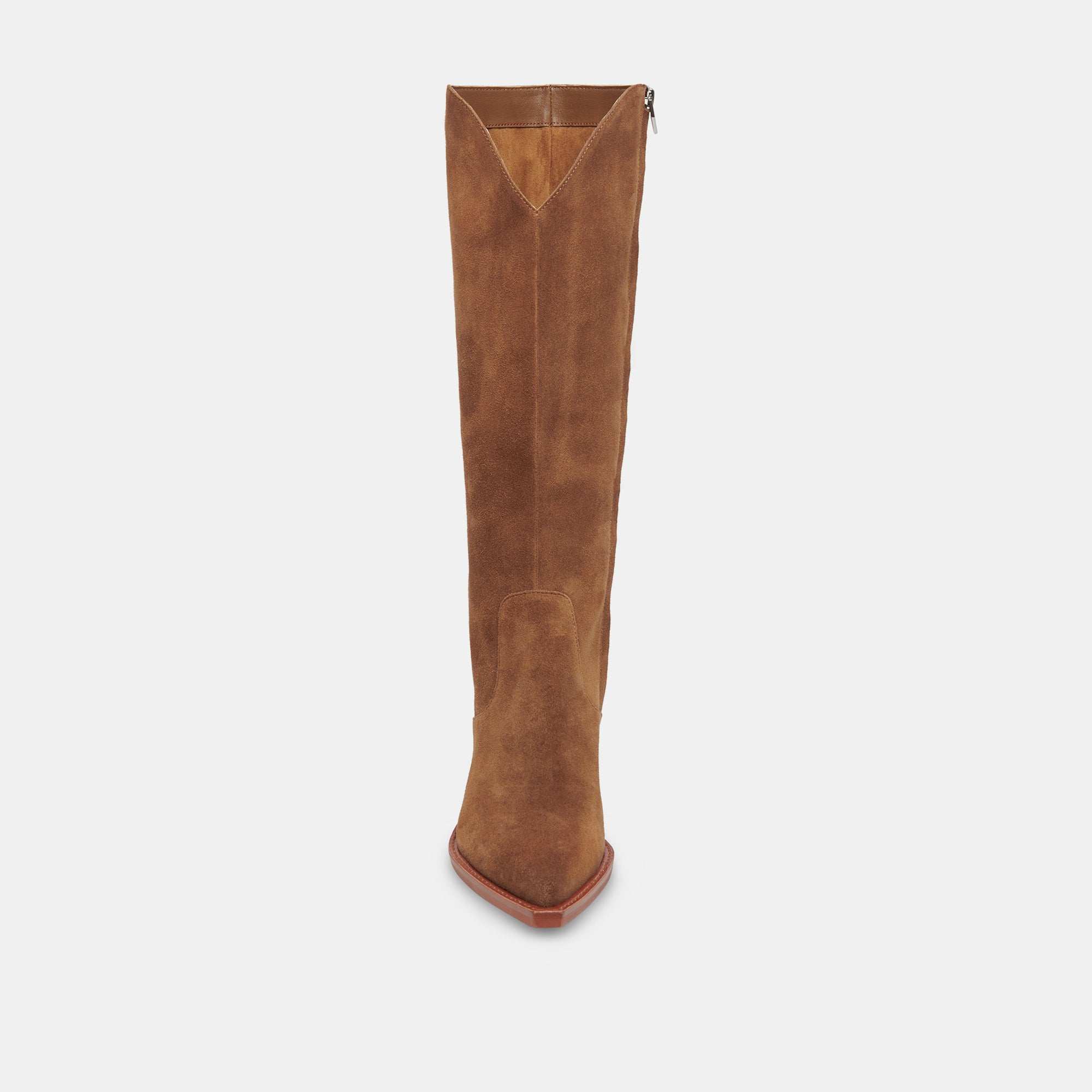 RAJ Wide Calf Boots Brown Suede Women's Brown Suede Knee-High