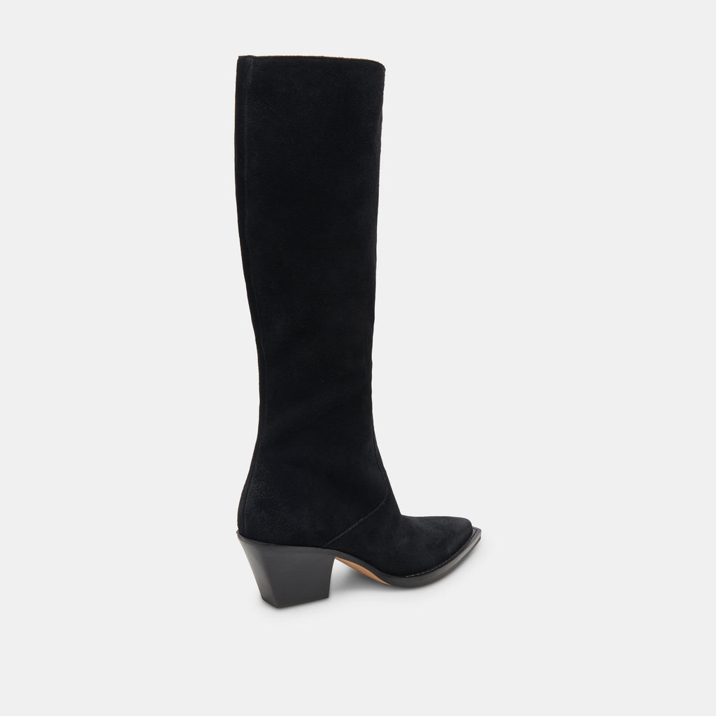 RAJ WIDE CALF BOOTS ONYX SUEDE - image 3