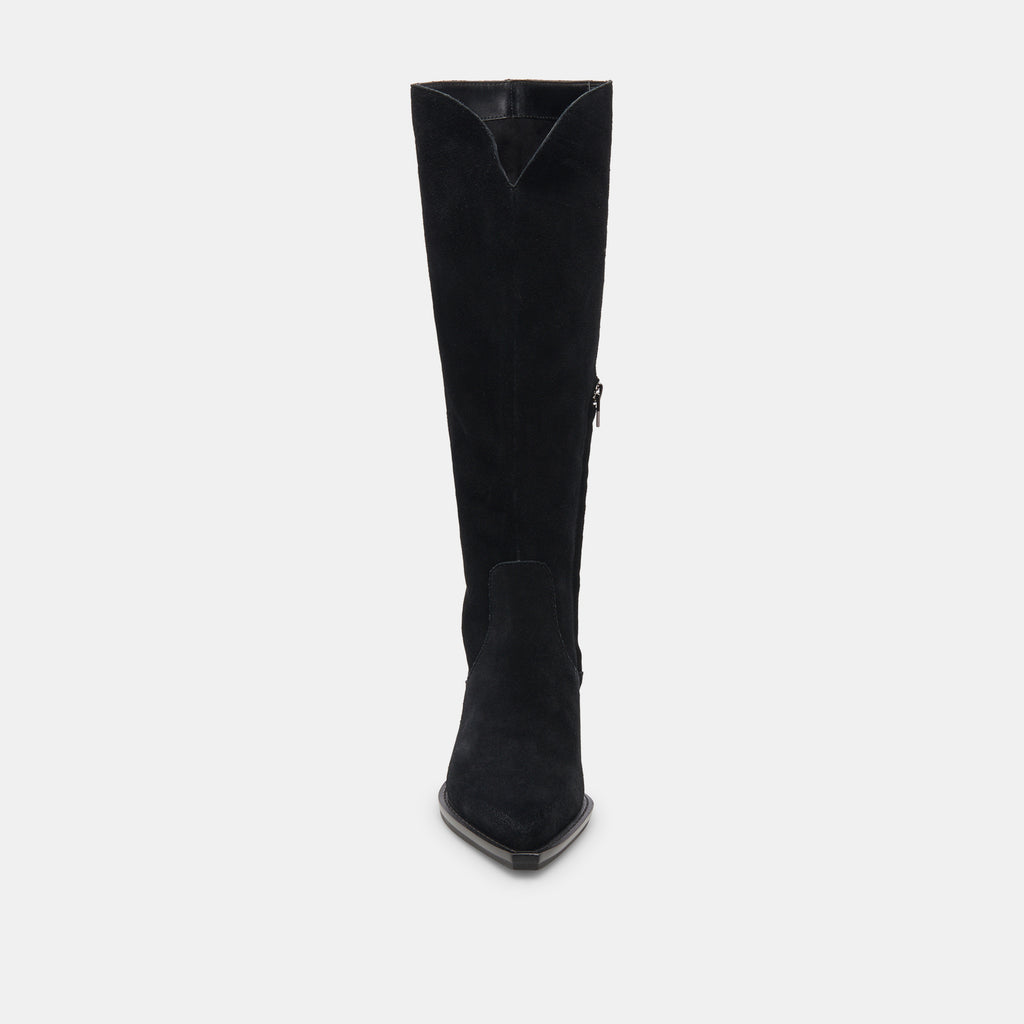 RAJ WIDE CALF BOOTS ONYX SUEDE - image 6