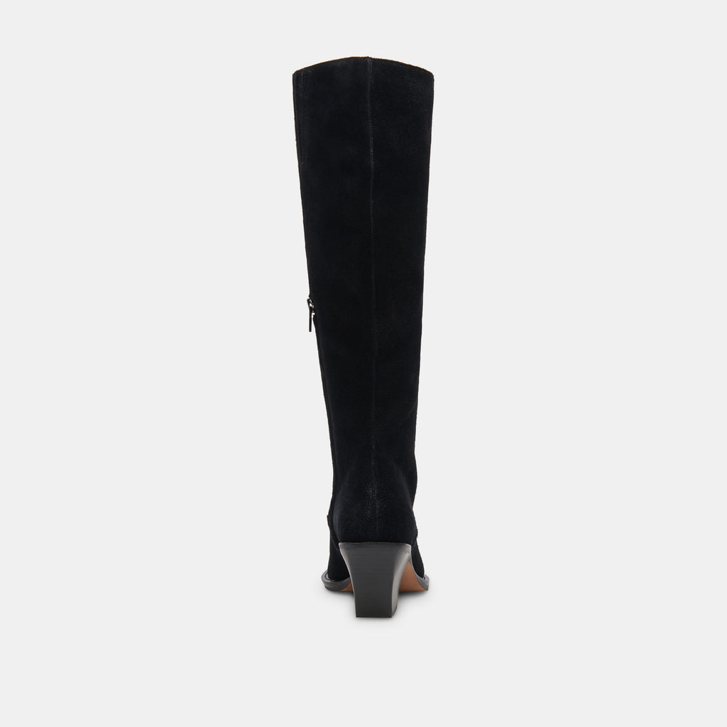 RAJ WIDE CALF BOOTS ONYX SUEDE - image 7