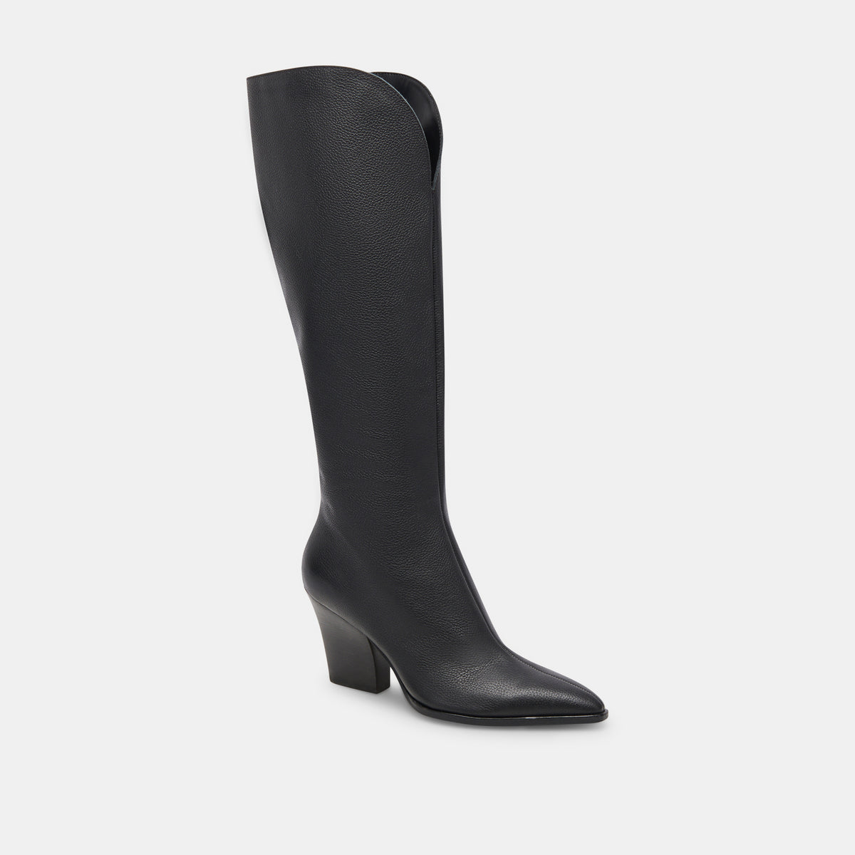 Rocky Boots Black Leather | Black Leather Knee-High Boots – Dolce Vita
