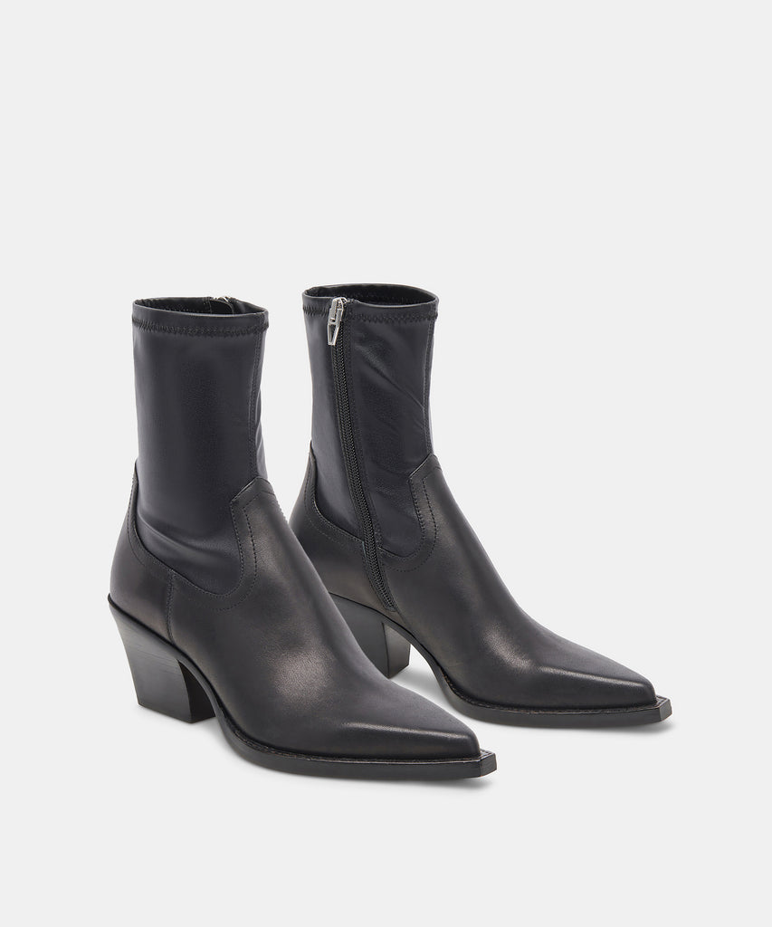 RUTGER WIDE BOOTS BLACK LEATHER
