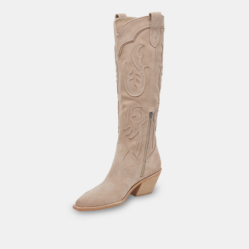 SAMSIN BOOTS TAUPE SUEDE – Dolce Vita