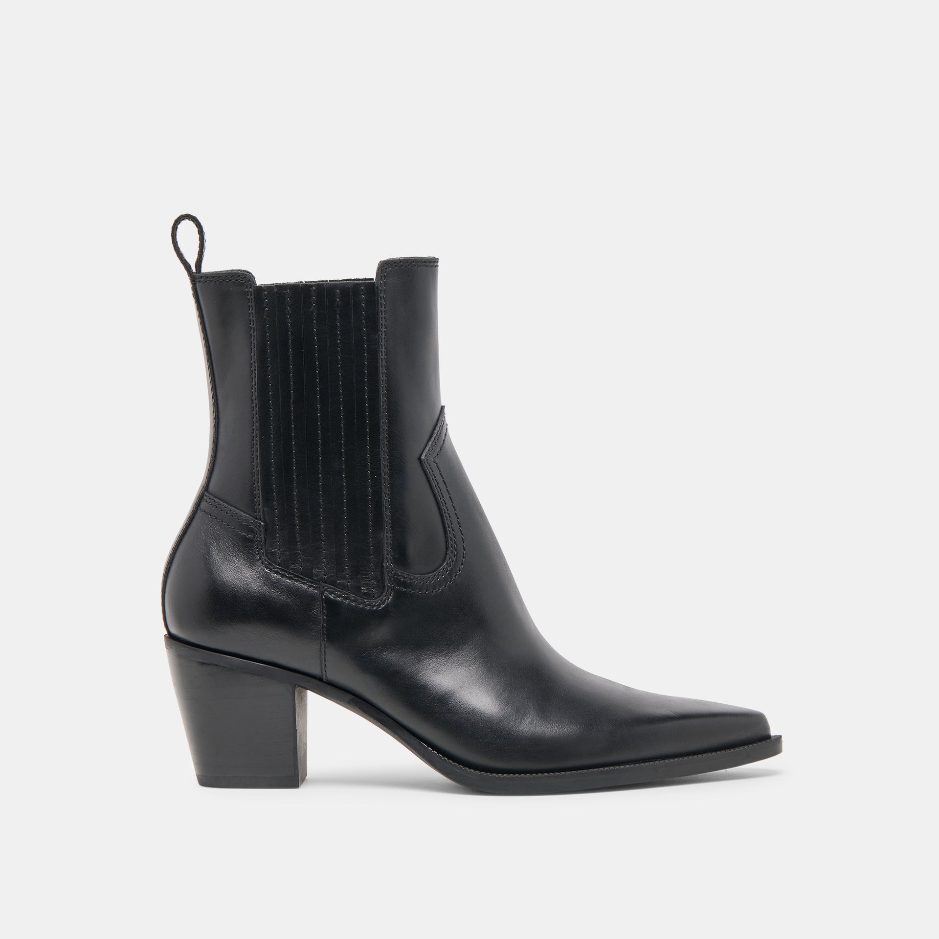 Slim Black Leather Booties Dolce Vita