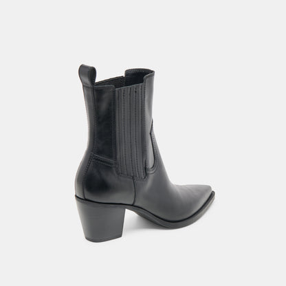 SLIM BOOTIES BLACK LEATHER