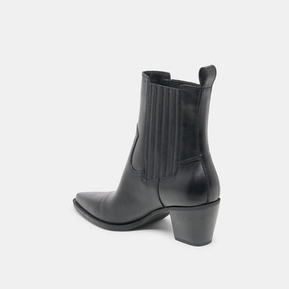 SLIM BOOTIES BLACK LEATHER