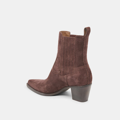 SLIM BOOTIES MAHOGANY SUEDE