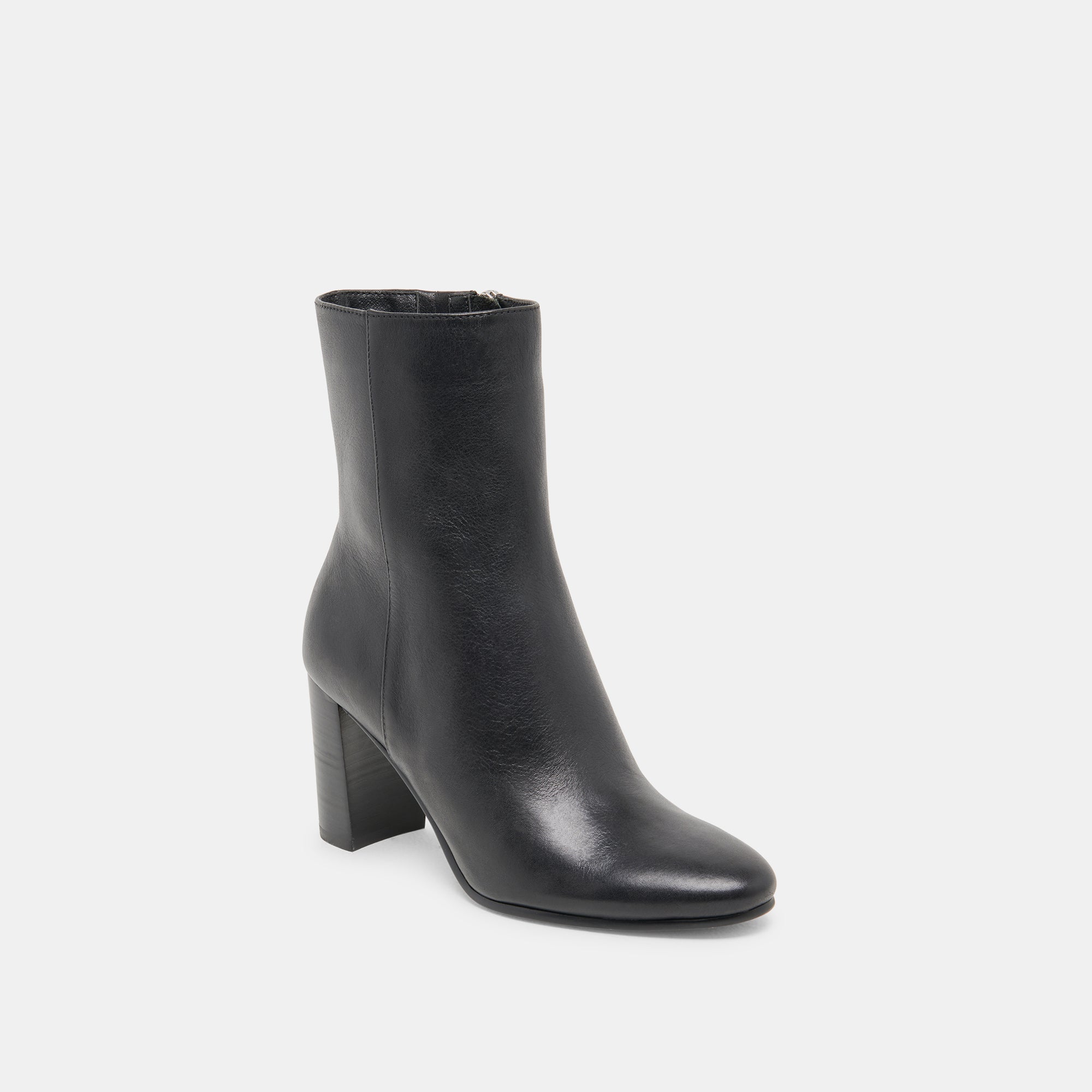 SUZY WIDE BOOTIES BLACK LEATHER