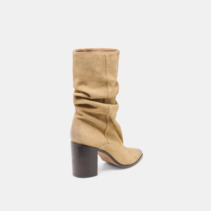 TALINA WIDE CALF BOOTS DK TAUPE SUEDE