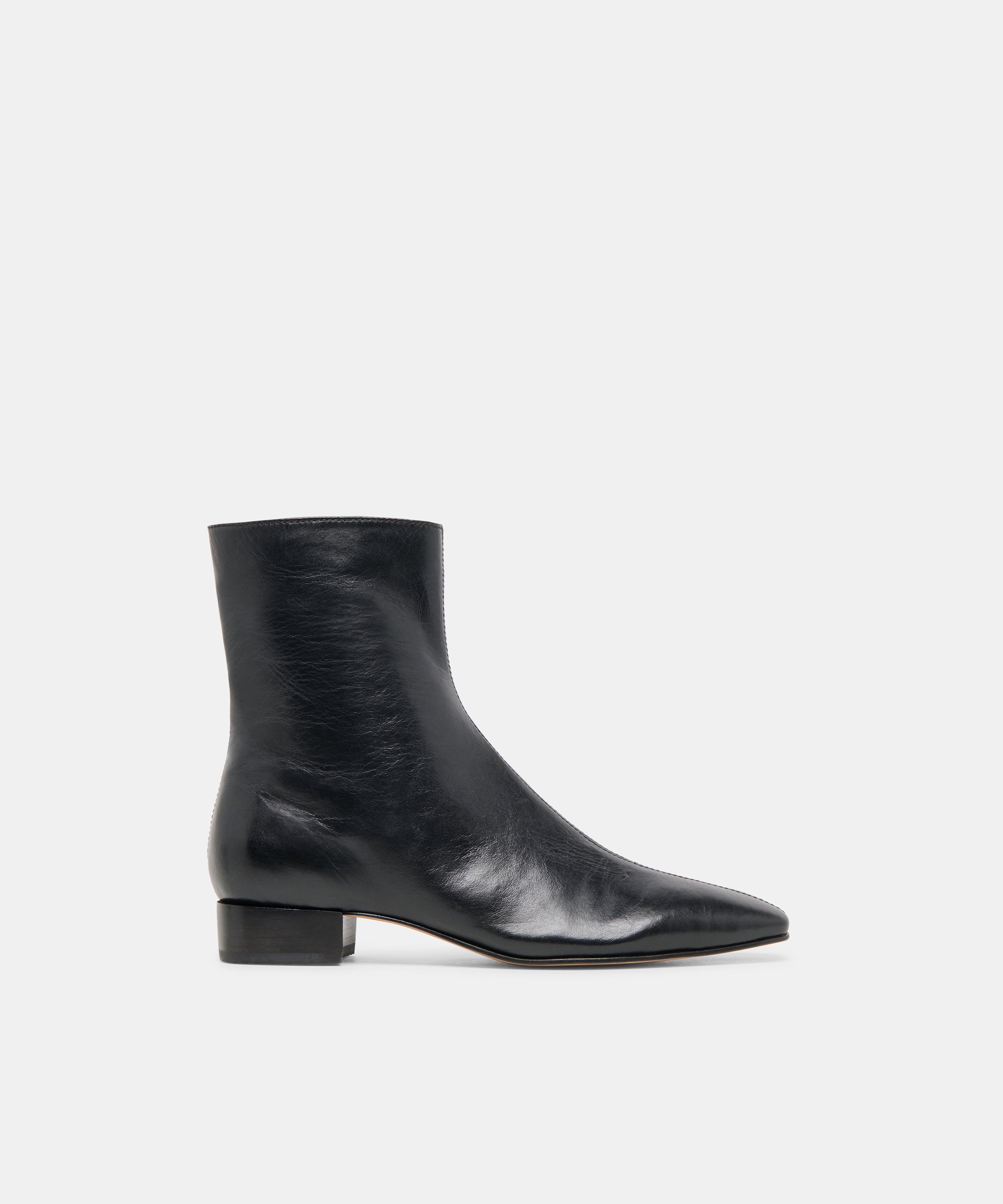 TARINE BOOTIES BLACK LEATHER