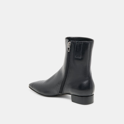TARINE BOOTIES BLACK LEATHER