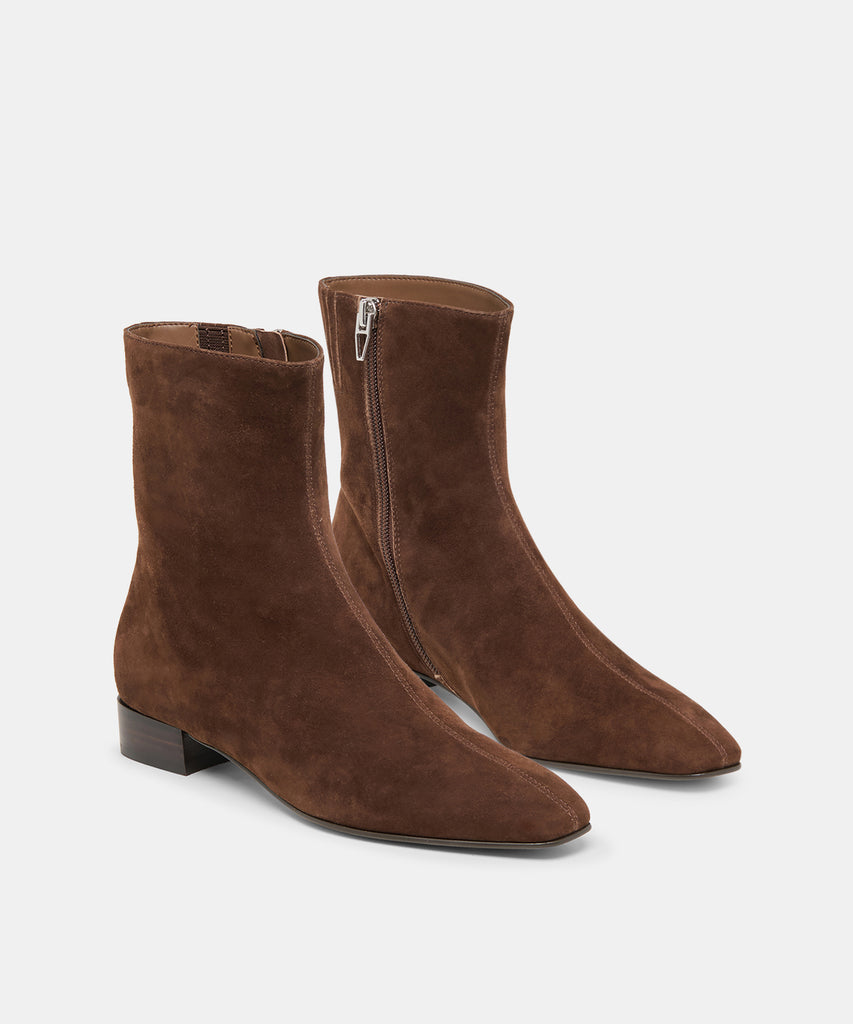 TARINE BOOTIES DK BROWN NUBUCK