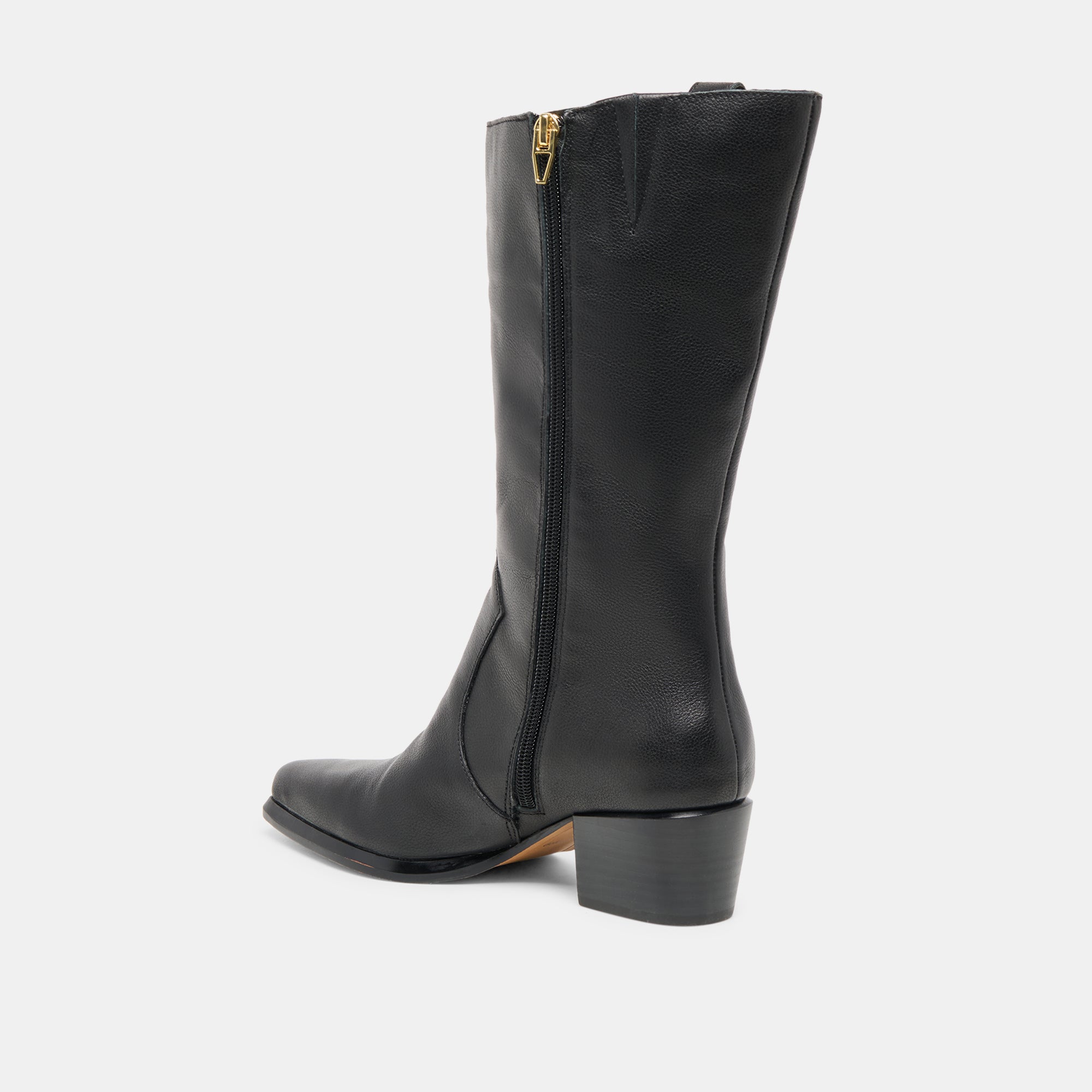 VERN WIDE CALF BOOTS BLACK LEATHER