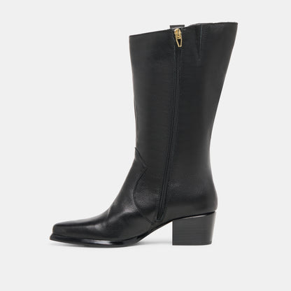 VERN WIDE CALF BOOTS BLACK LEATHER