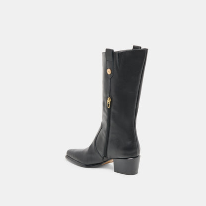 VERN BOOTS BLACK LEATHER