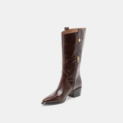 VERN BOOTS CHOCOLATE LEATHER