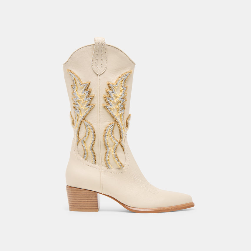 Vila Ivory Leather Boots Dolce Vita