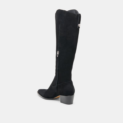 VIRONA H2O WIDE CALF BOOTS ONYX SUEDE