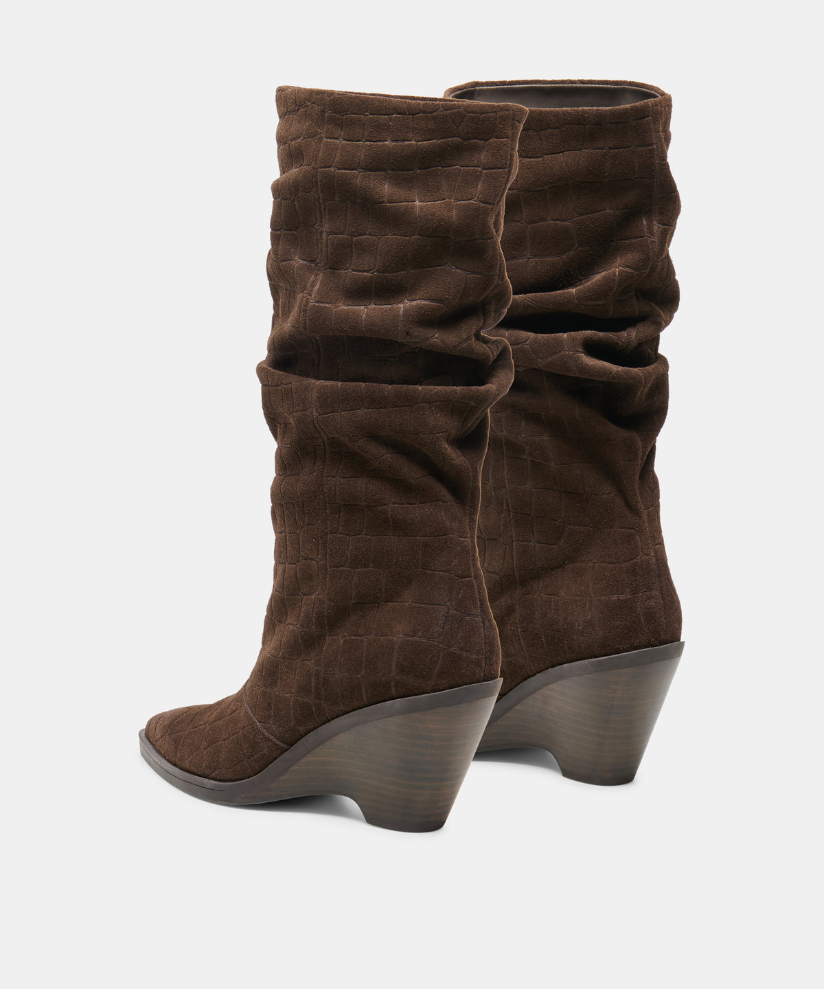 ADISEN BOOTS ESPRESSO EMBOSSED SUEDE - view 4