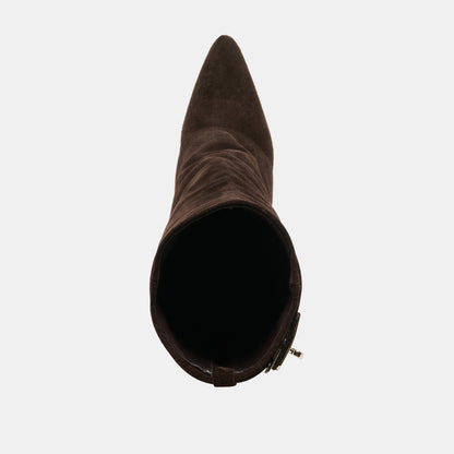 AGGY BOOTS DK BROWN SUEDE
