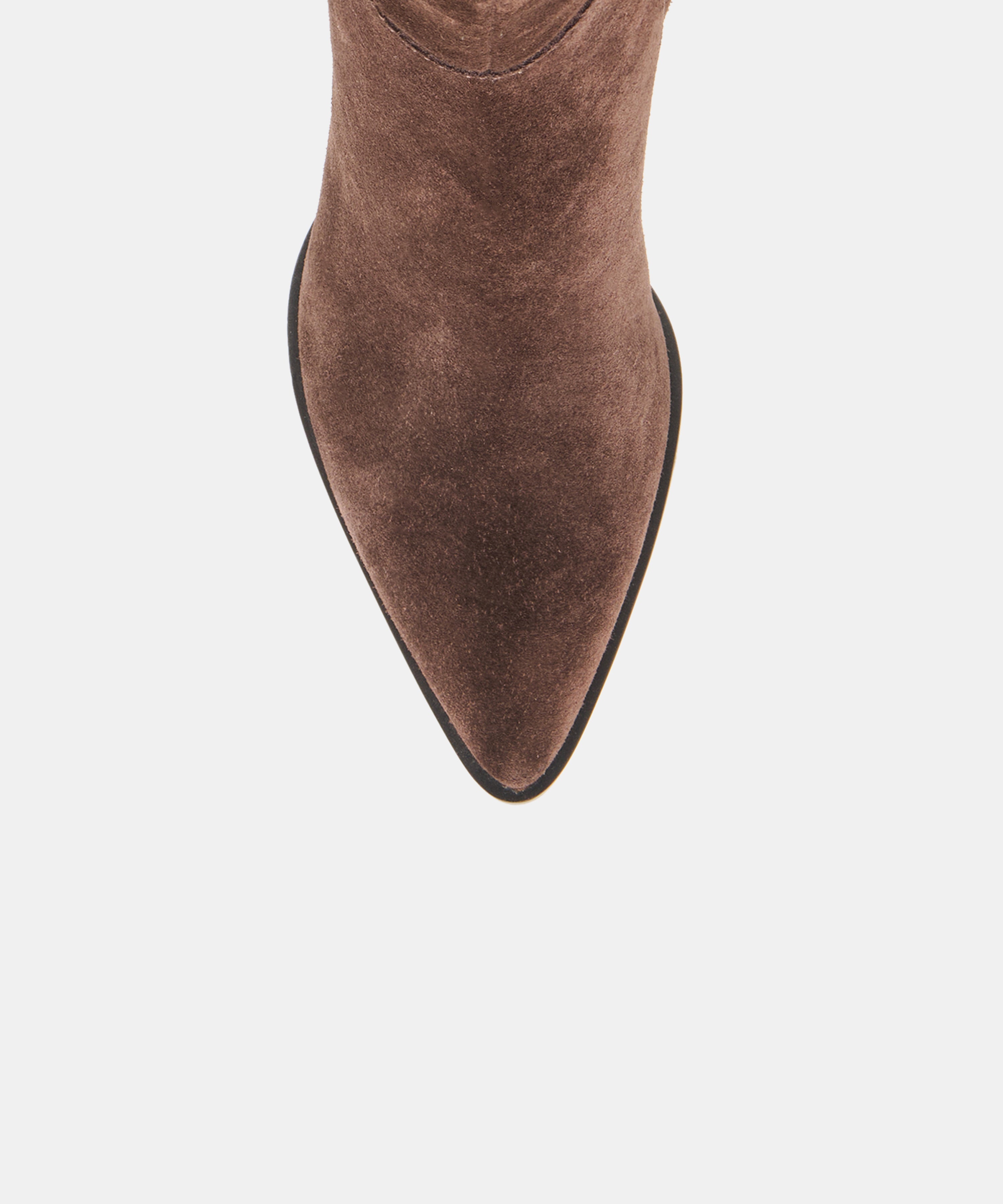 ALIMA NARROW CALF BOOTS DK BROWN SUEDE - view 3