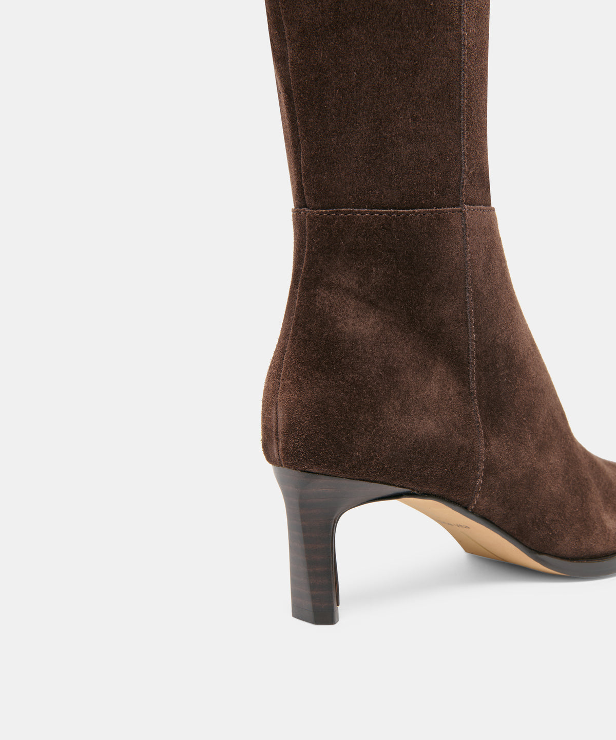 ALIMA NARROW CALF BOOTS DK BROWN SUEDE - view 6