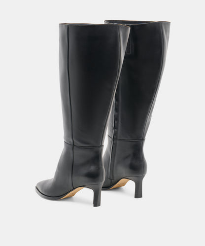 ALIMA EXTRA WIDE CALF BOOTS BLACK LEATHER