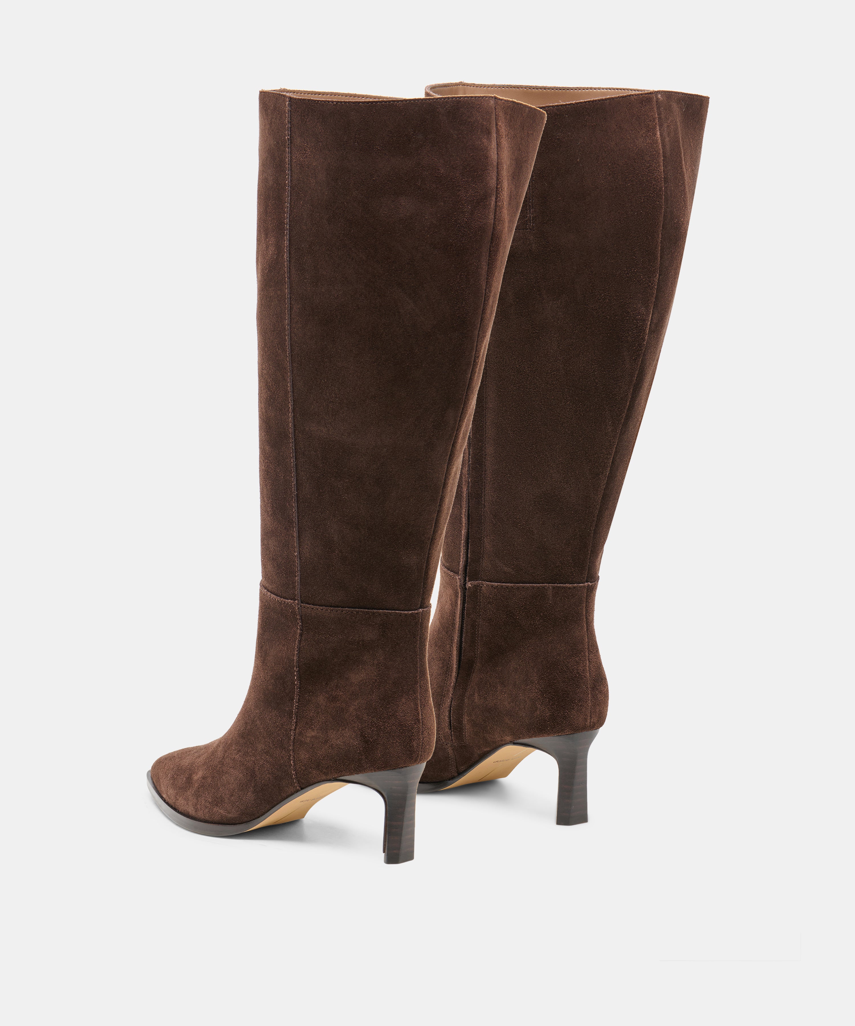 ALIMA EXTRA WIDE CALF BOOTS DK BROWN SUEDE - view 4