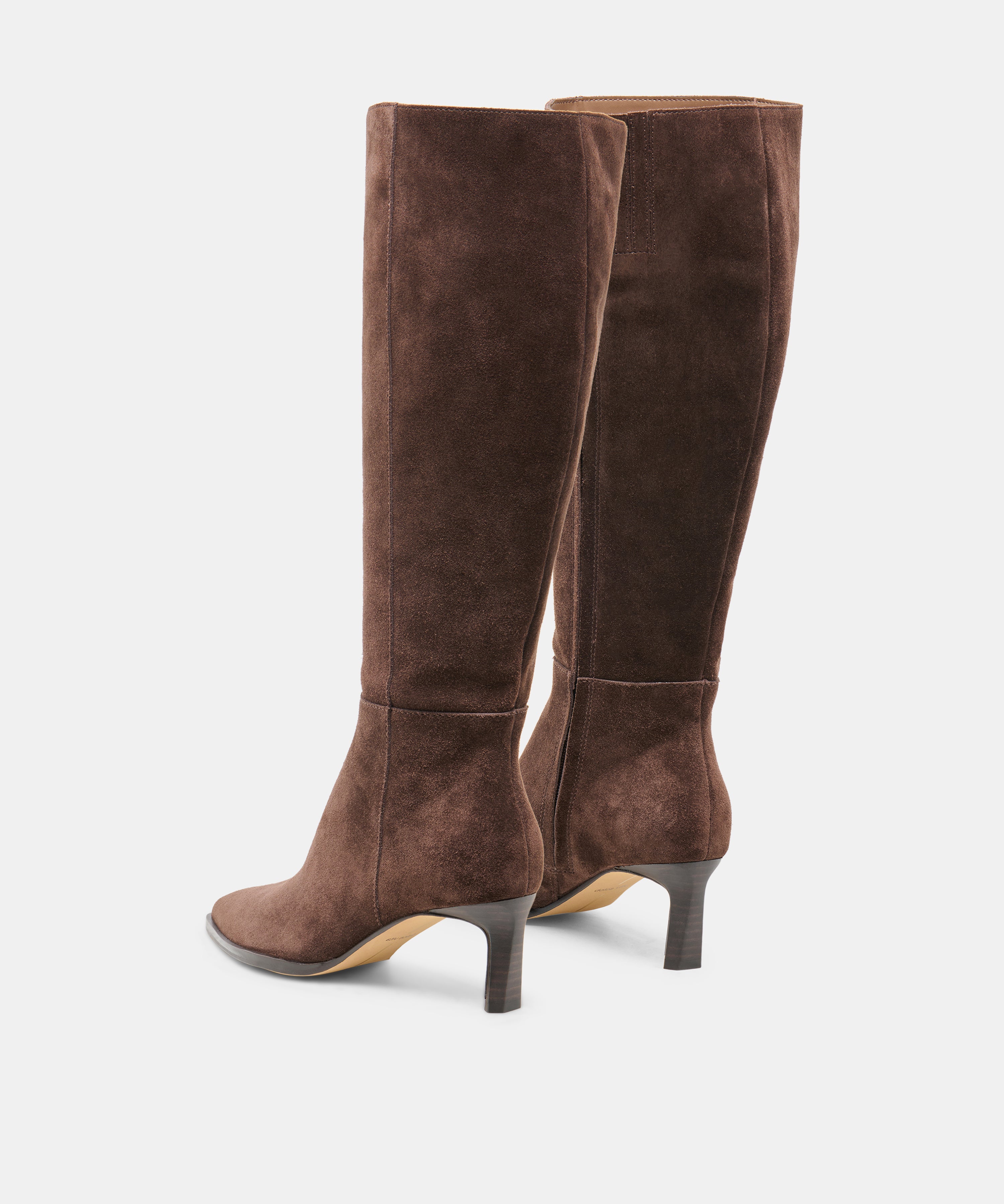 ALIMA WIDE CALF BOOTS DK BROWN SUEDE - view 4