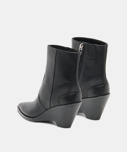 ASHTIN BOOTIES BLACK LEATHER