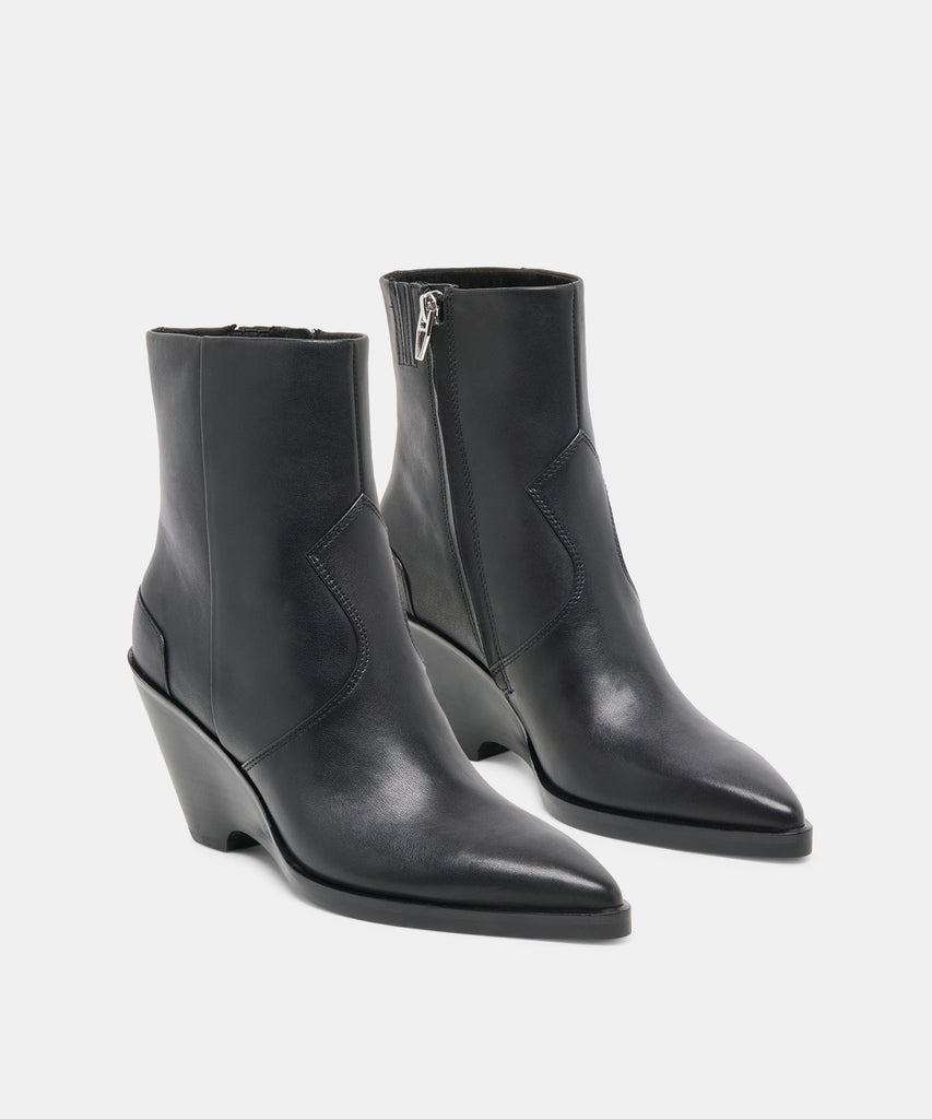 ASHTIN BOOTIES BLACK LEATHER