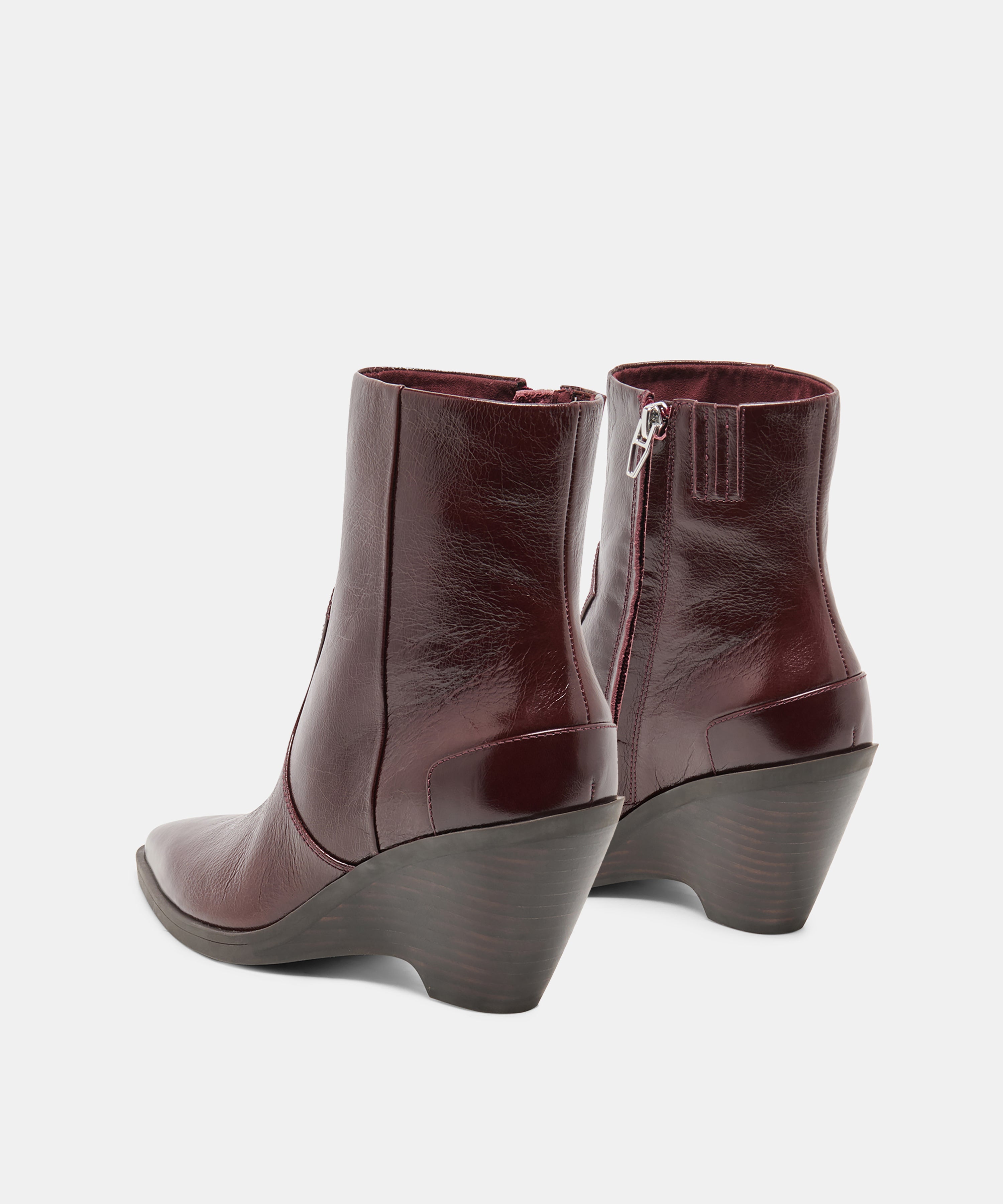 ASHTIN BOOTIES BROWN BERRY LEATHER - view 4