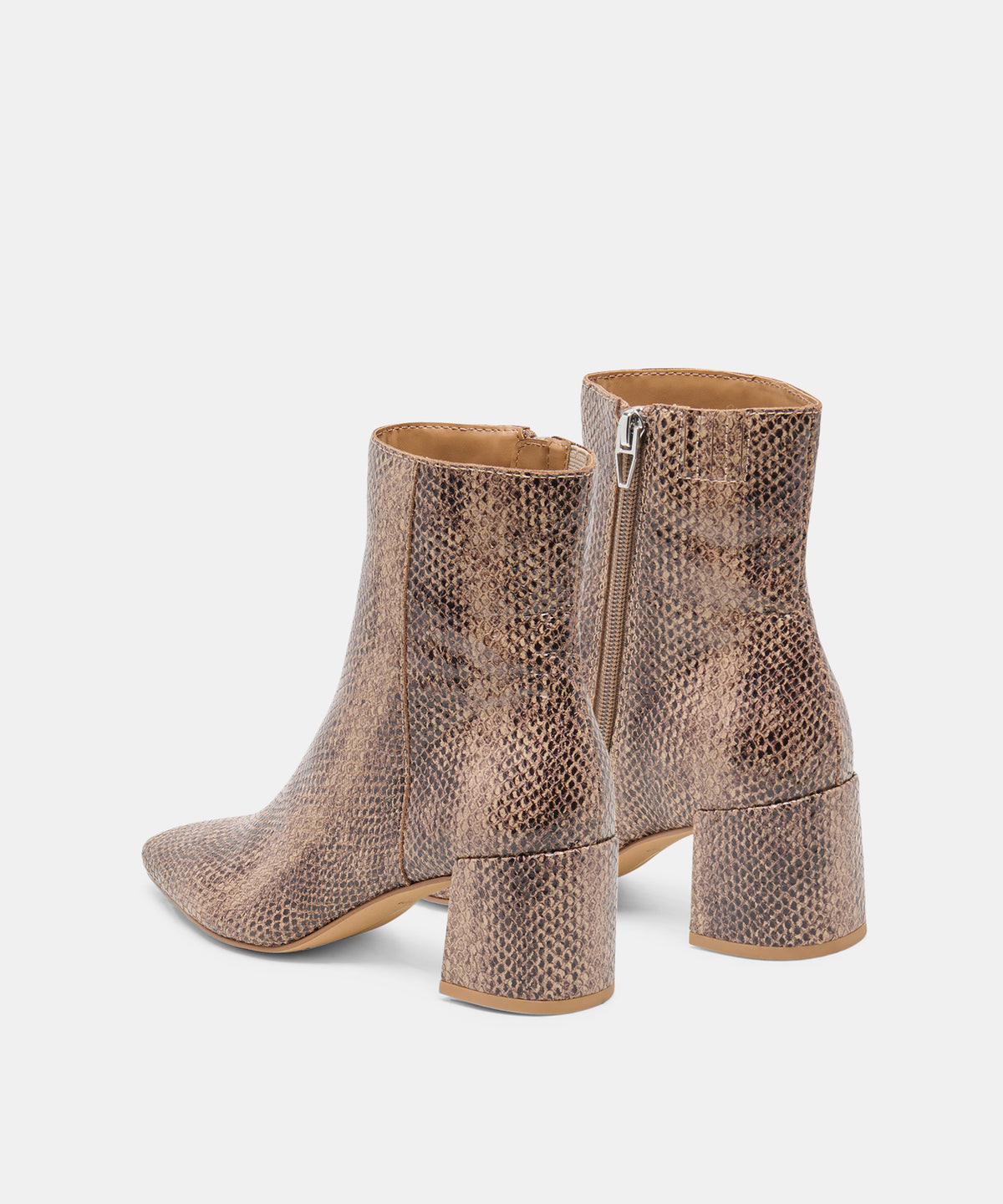 BAYRA BOOTIES SNAKE TAN EMBOSSED LEATHER - view 5