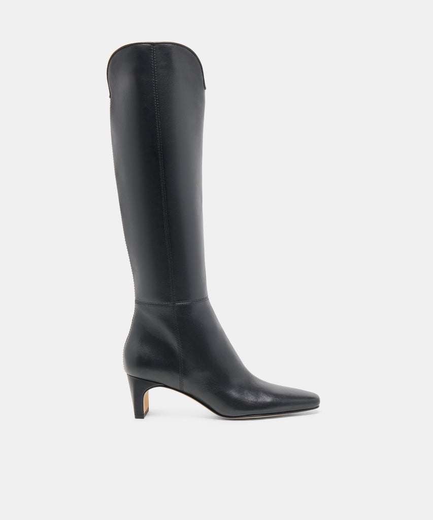 BRION NARROW CALF BOOTS BLACK LEATHER