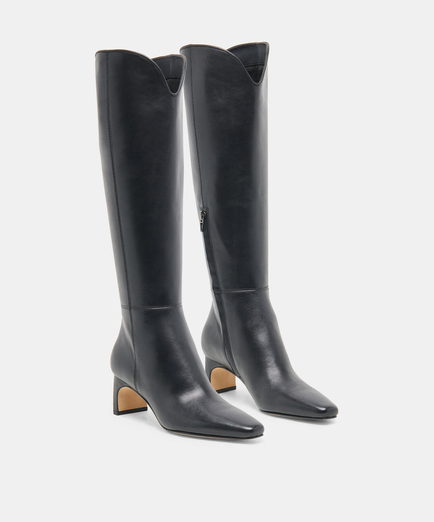 BRION NARROW CALF BOOTS BLACK LEATHER