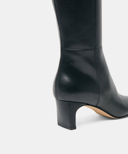 BRION NARROW CALF BOOTS BLACK LEATHER