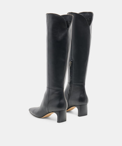 BRION NARROW CALF BOOTS BLACK LEATHER
