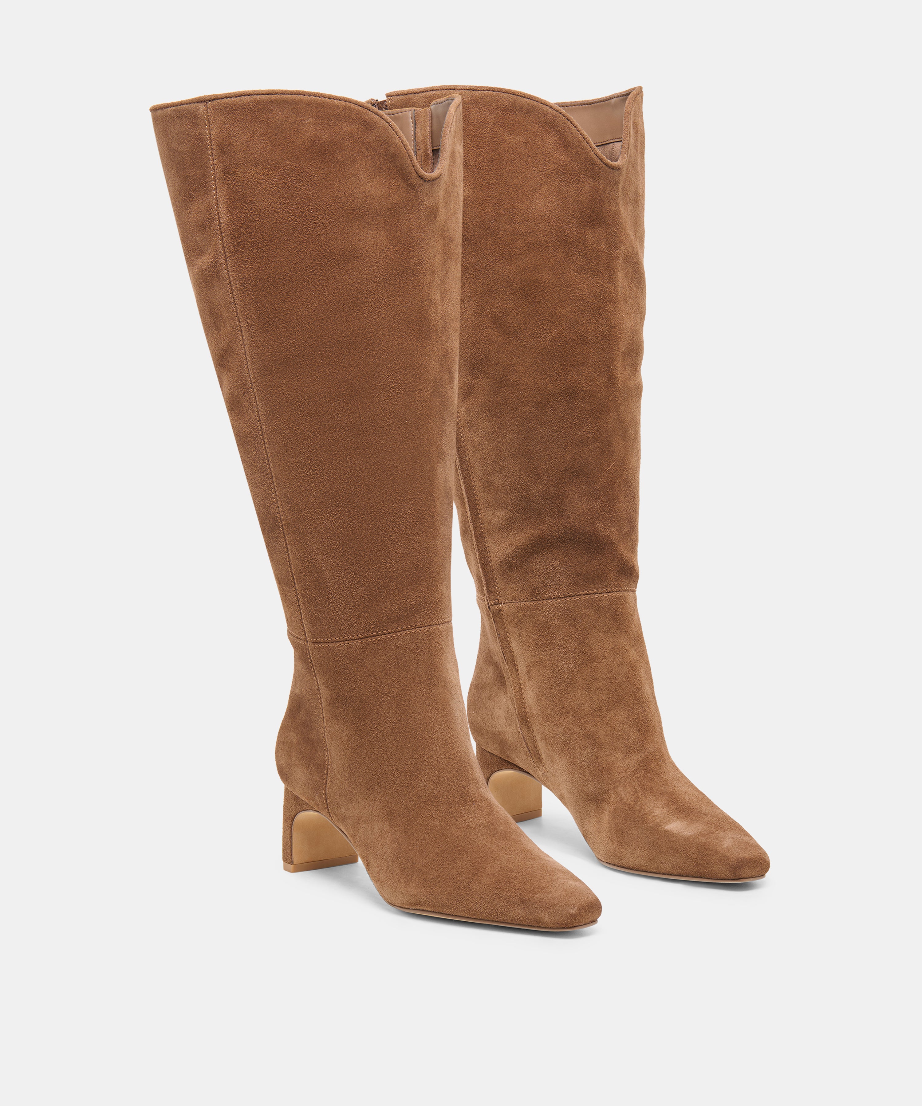 BRION EXTRA WIDE CALF BOOTS COCOA SUEDE - view 2