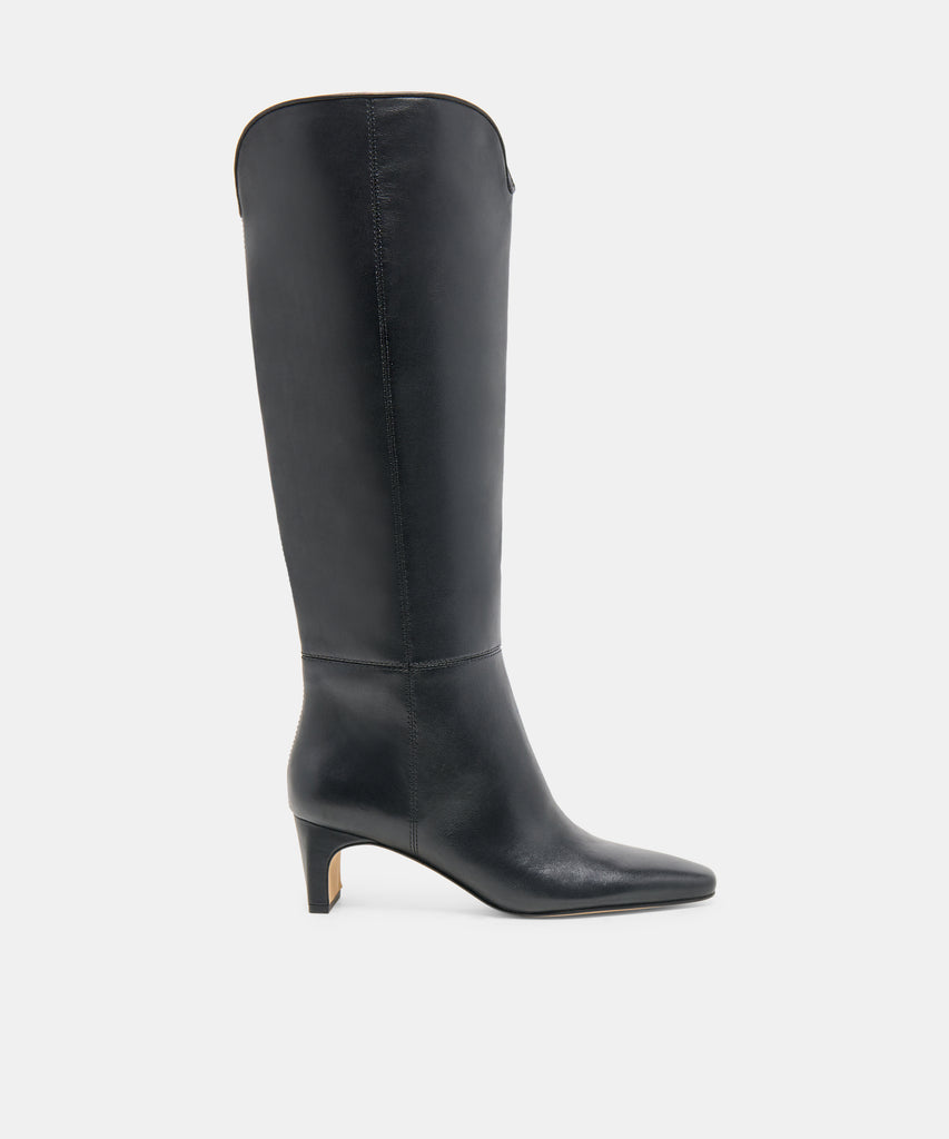 BRION WIDE CALF BOOTS BLACK LEATHER