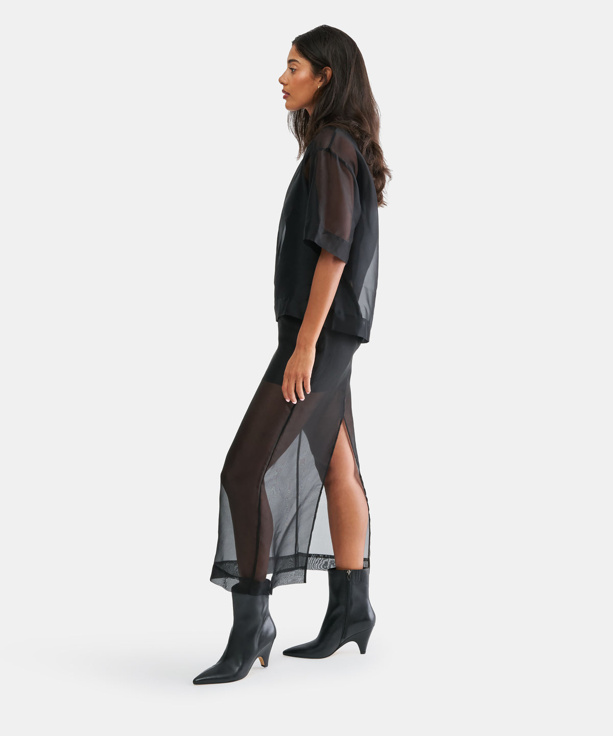 CRUZ BOOTIES BLACK LEATHER - view 4