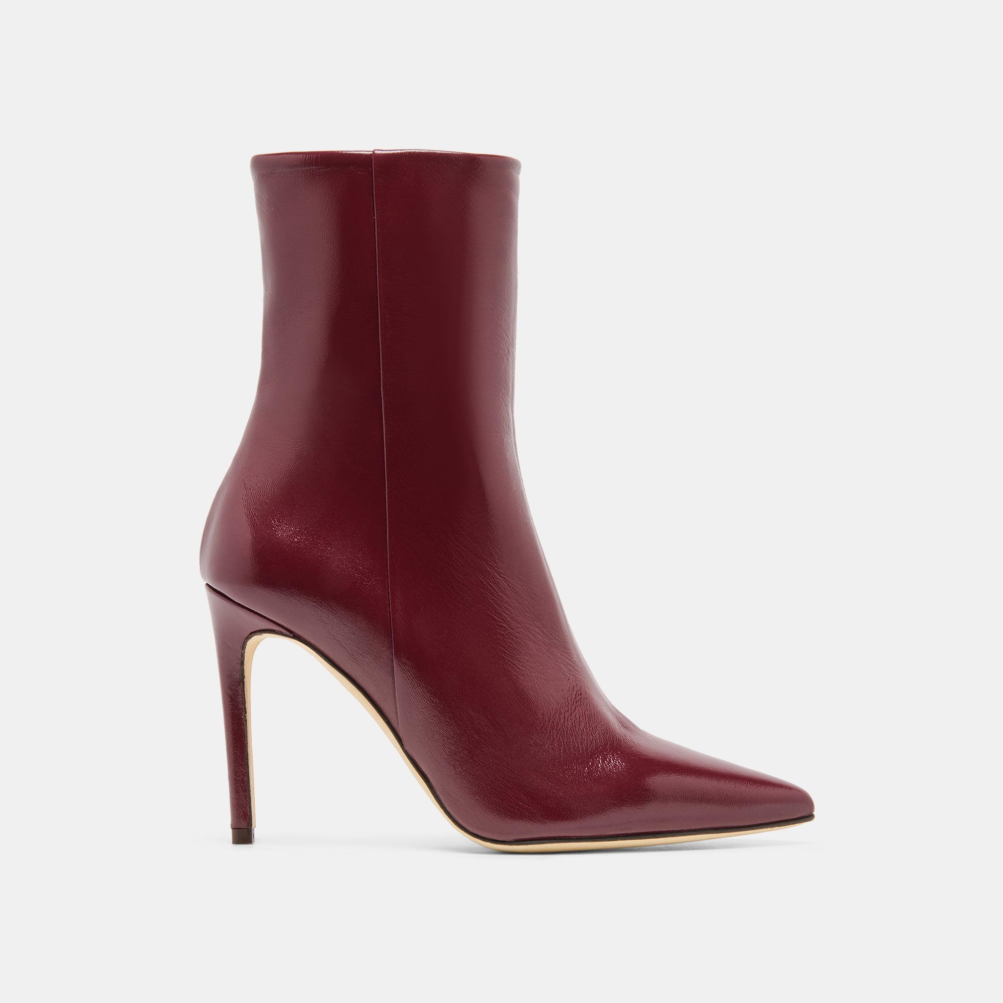 DANITY BOOTIES BURGUNDY LEATHER