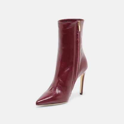 DANITY BOOTIES BURGUNDY LEATHER