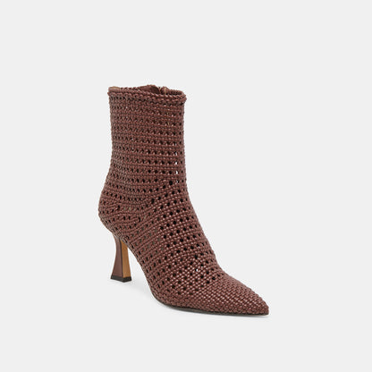 EMBRY BOOTIES BROWN WOVEN STELLA