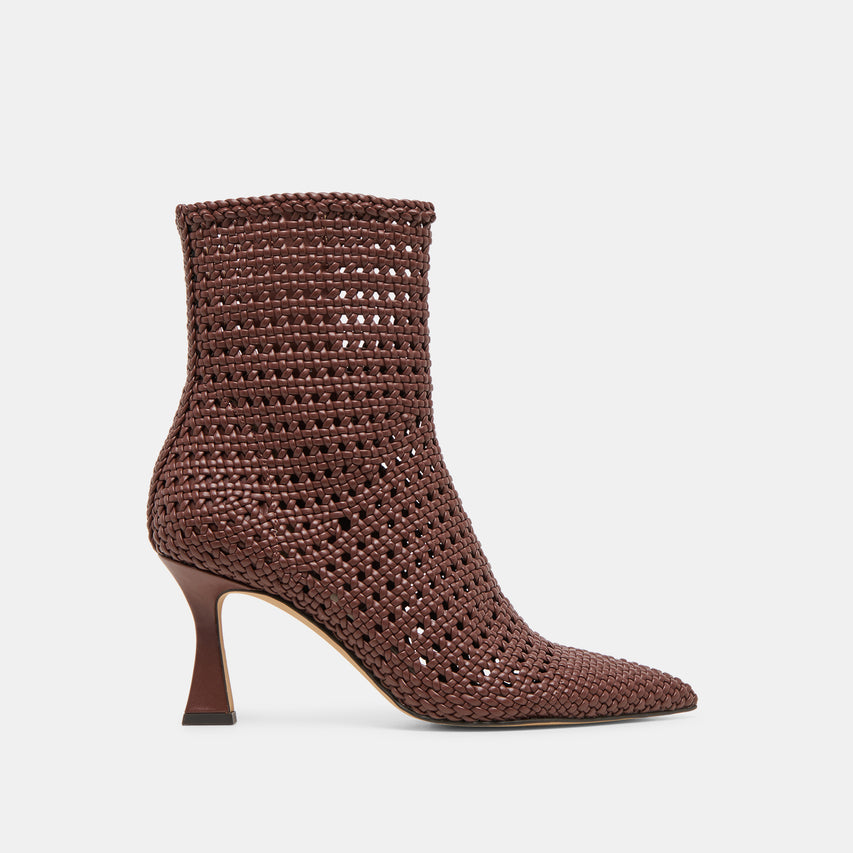 Embry Brown Woven Stella Booties | Dolce Vita