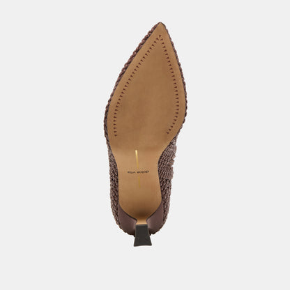 EMBRY BOOTIES BROWN WOVEN STELLA