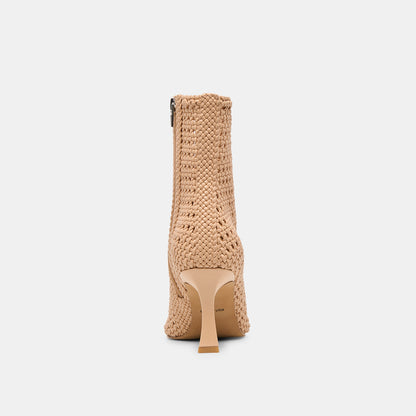 EMBRY BOOTIES LT TAN WOVEN STELLA